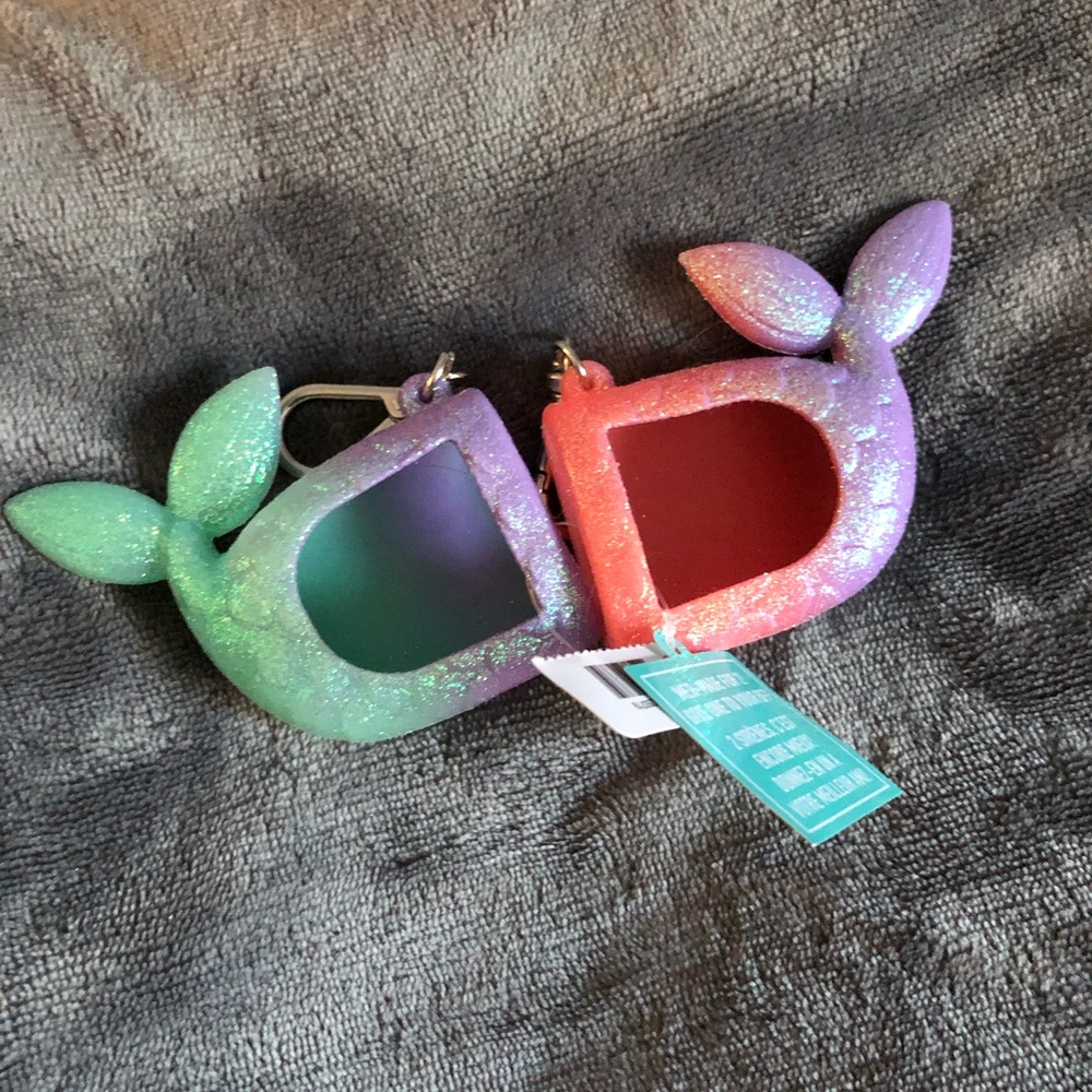 NWT mermaid PocketBac hand sanitizer holder set